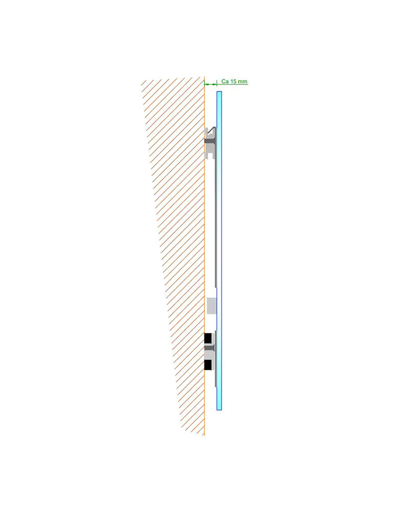 Hidden mirror bracket - Adjustable mirror bracket with magnets
